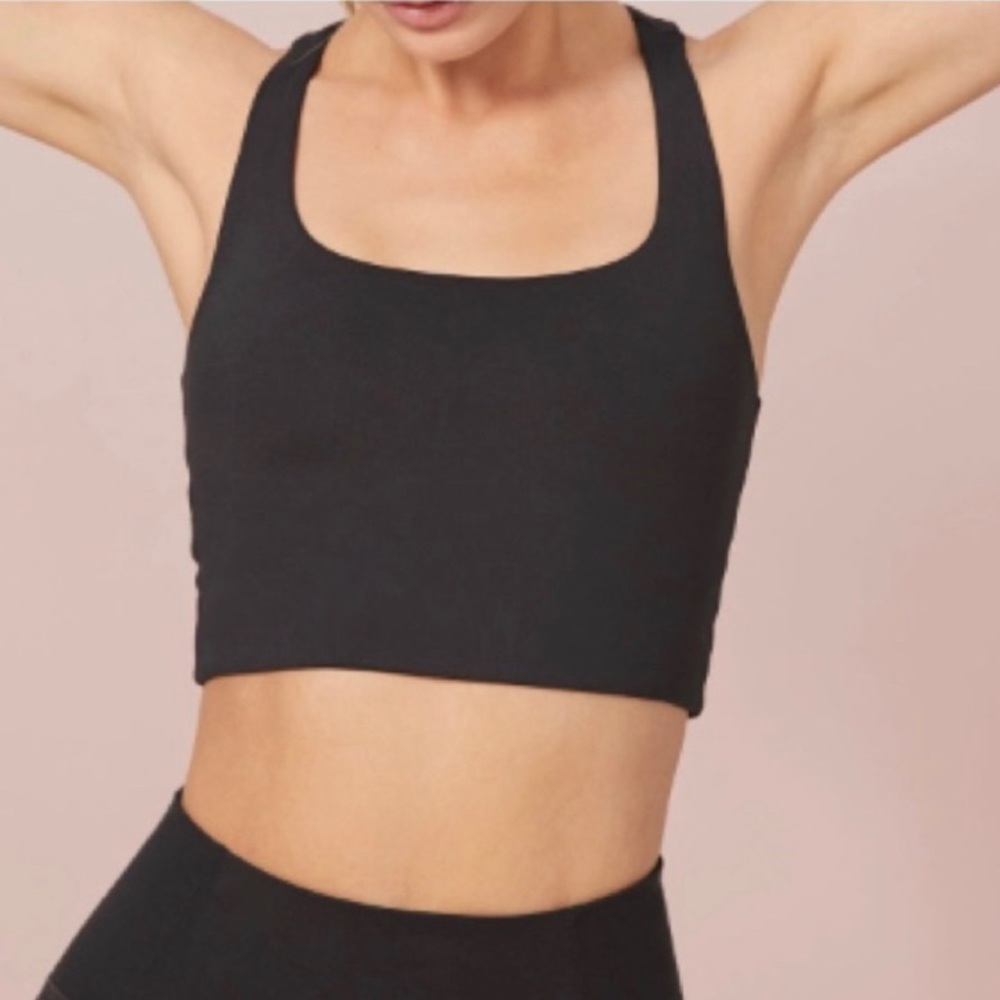 NWT Girlfriend Collective Paloma black racerback sports Bra (new with ta…